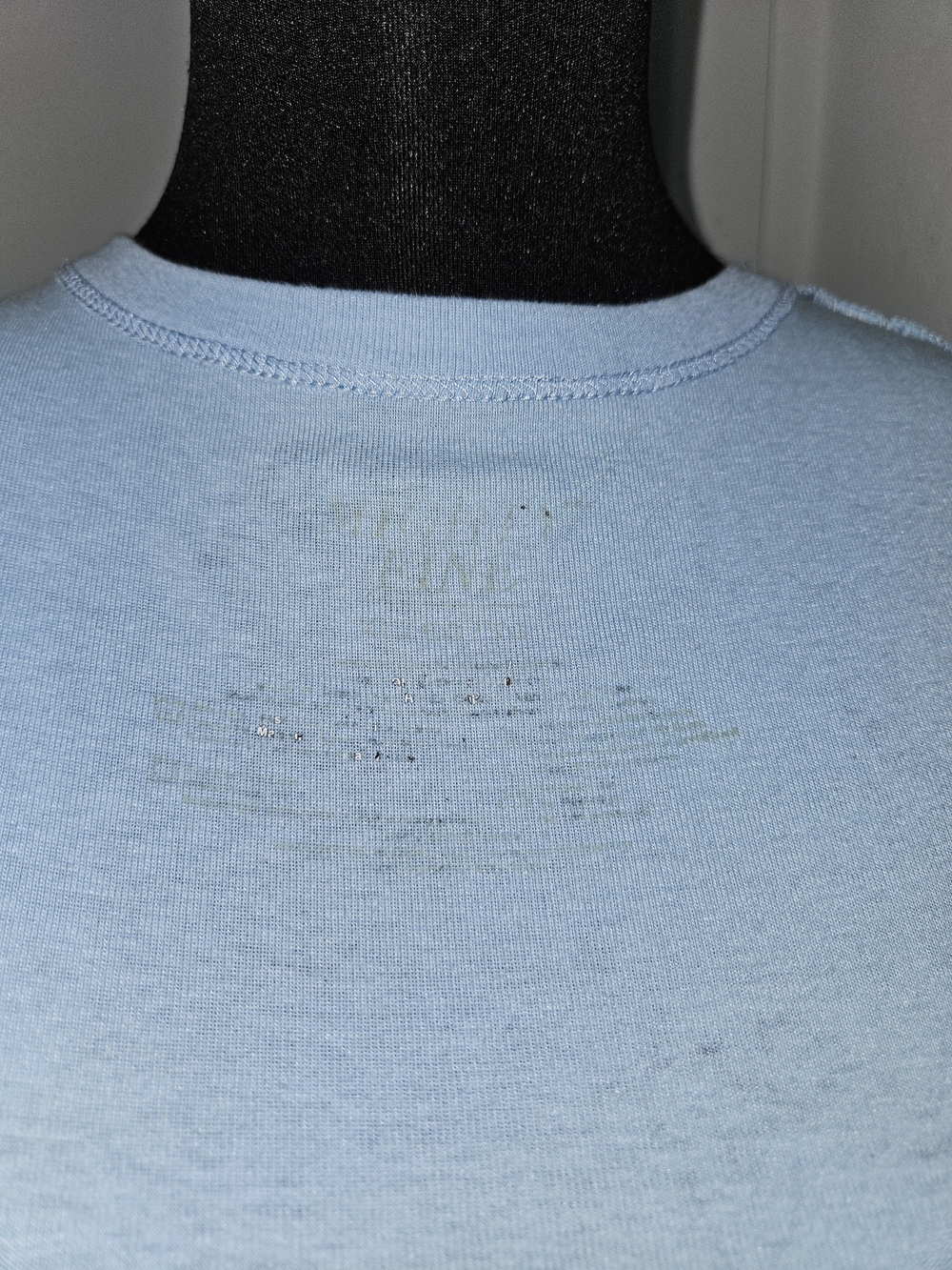 Women's Light Blue Butterfly Print Short Sleeve Tee size S - Picture 7 of 11